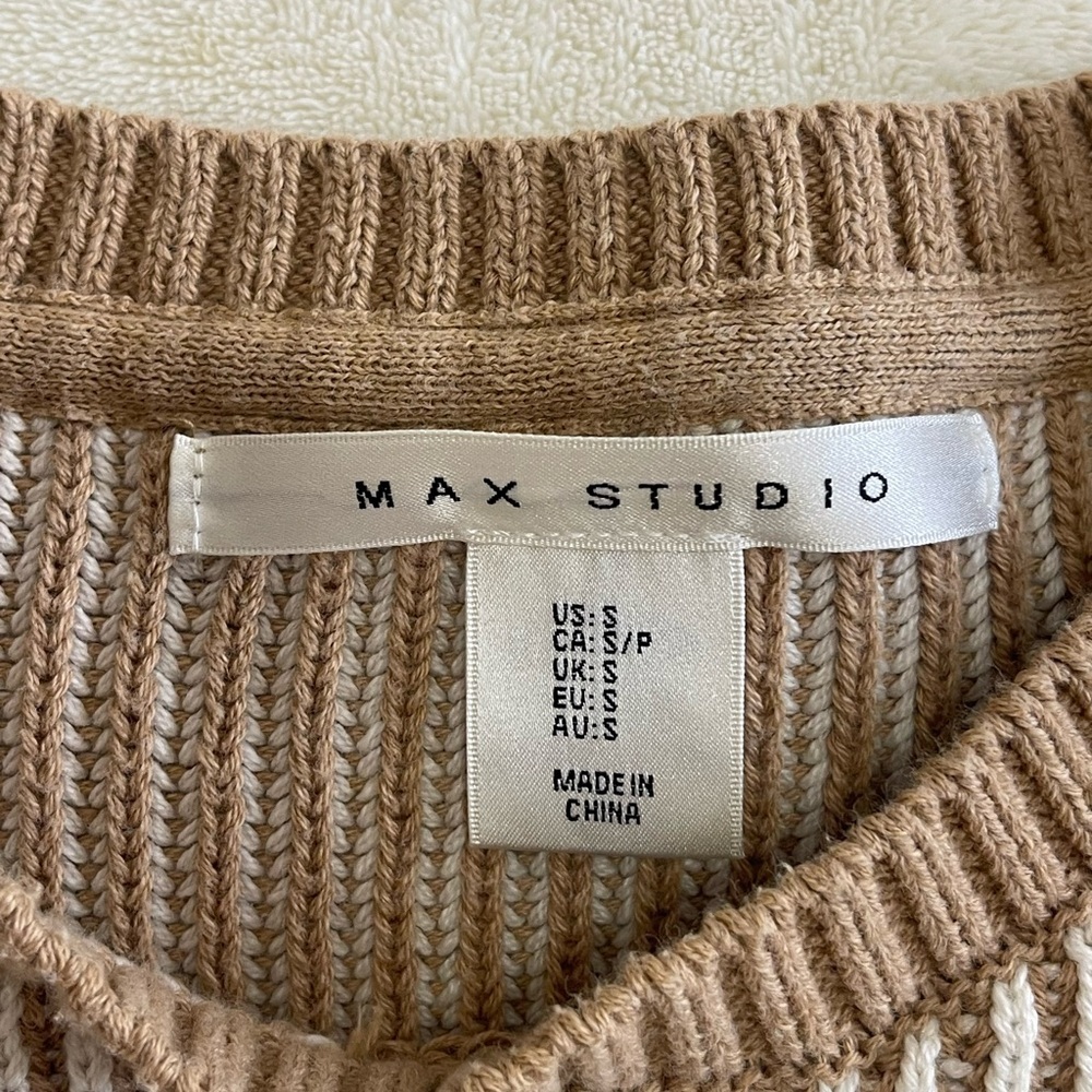 Max Studio Women's Colorblock Ribbed Sweater - Size Small - Picture 5 of 10
